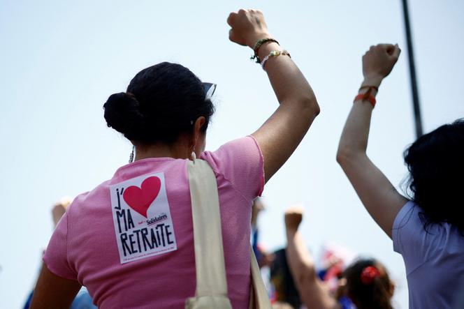 Lors d’un rassemblement contre la loi sur la réforme des retraites, à Paris, France, le 6 juin 2023.