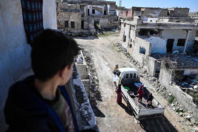 Des habitations détruites et pillées par des milices de l’ancien régime, dans la région d’Idlib (Syrie), le 22 février 2025.