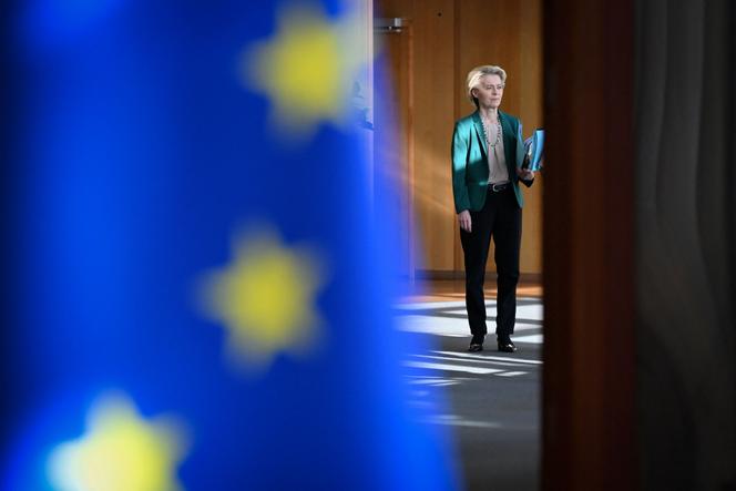 La présidente de la Commission européenne, Ursula von der Leyen, à Bruxelles, le 19 mars 2025.