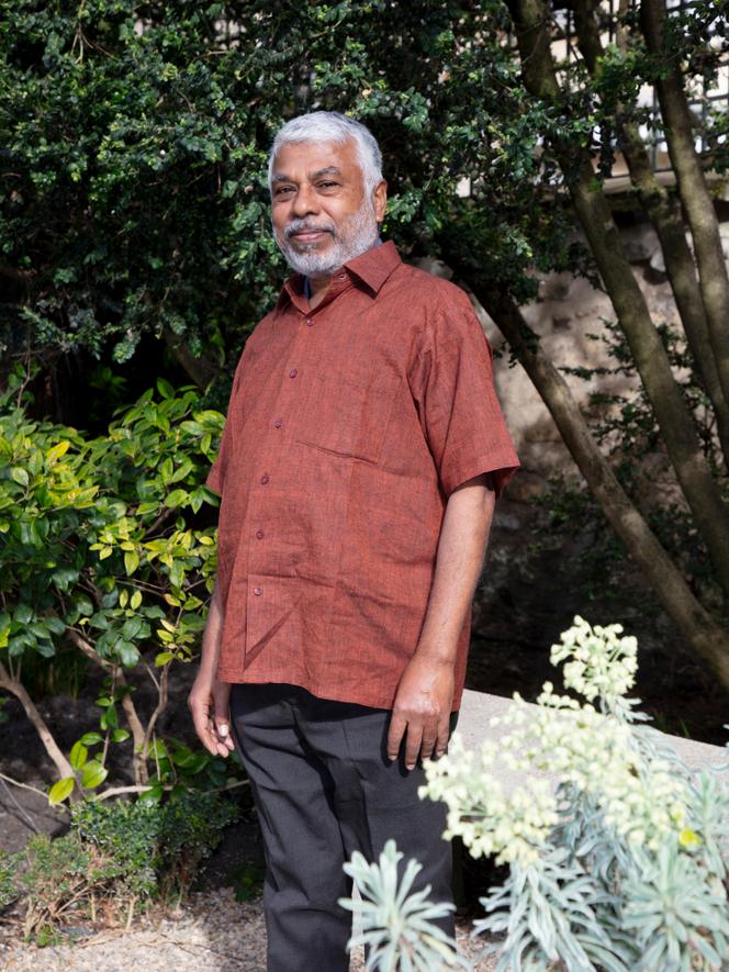 L’écrivain indien Perumal Murugan, à Paris, en mars 2025.