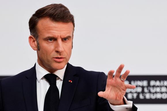 Emmanuel Macron à l’Elysée, le 27  mars 2025.