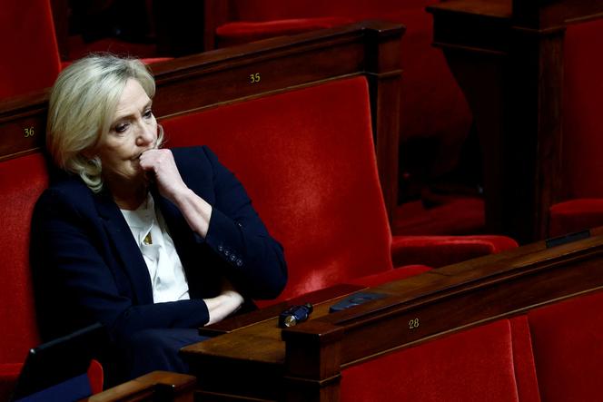 Marine Le Pen, président du Rally National Rally Group, à l'hémicycle de l'Assemblée nationale, le 5 février 2025.