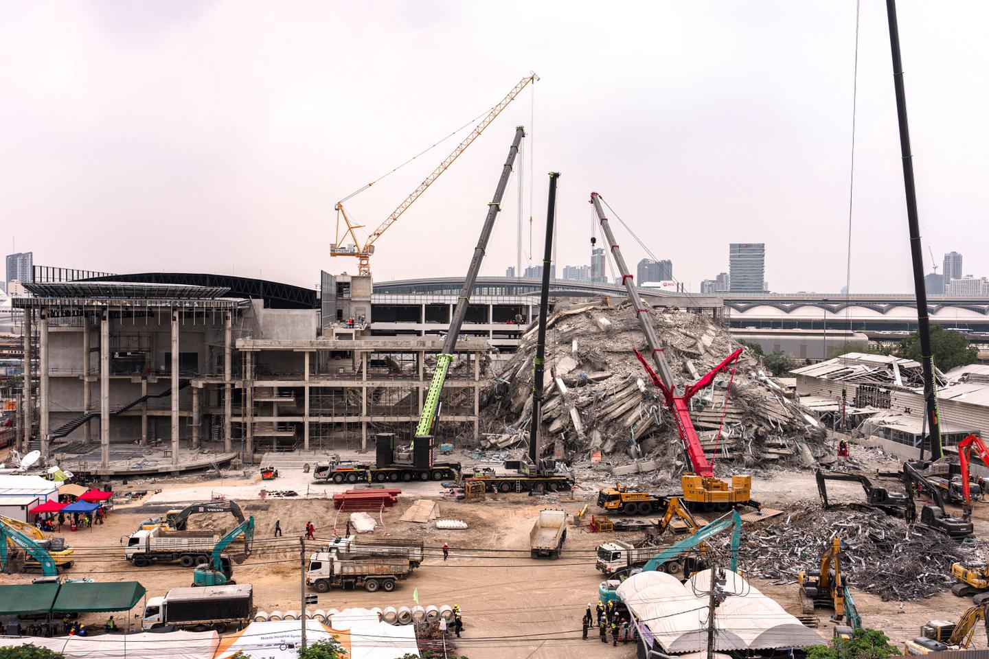 After the earthquake, the stability of certain buildings in Bangkok is being questioned