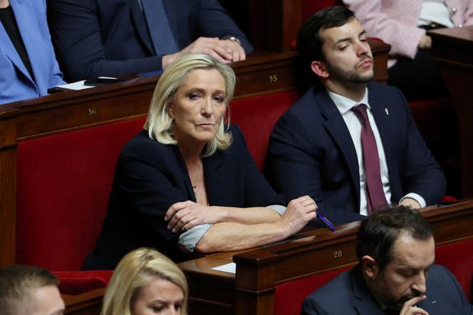 Marine Le Pen à l’Assemblée nationale, le 1ᵉʳ avril 2025.