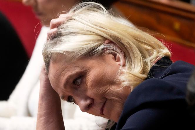 Marine Le Pen à l’Assemblée nationale lors d’une séance à Paris, le 1ᵉʳ avril 2025.