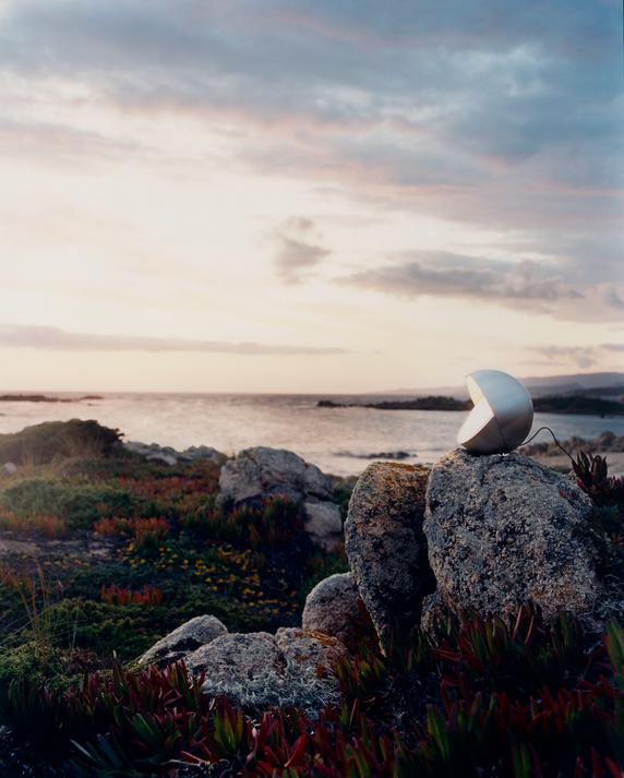 Palpebra lamp, aluminum, design by Ico Parisi, Cassina.