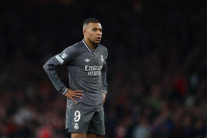 Kylian Mbappé في المرحلة الأولى من دوري أبطال أوروبا بين آرسنال وريال مدريد ، في ملعب الإمارات ، لندن ، 8 أبريل 2025.