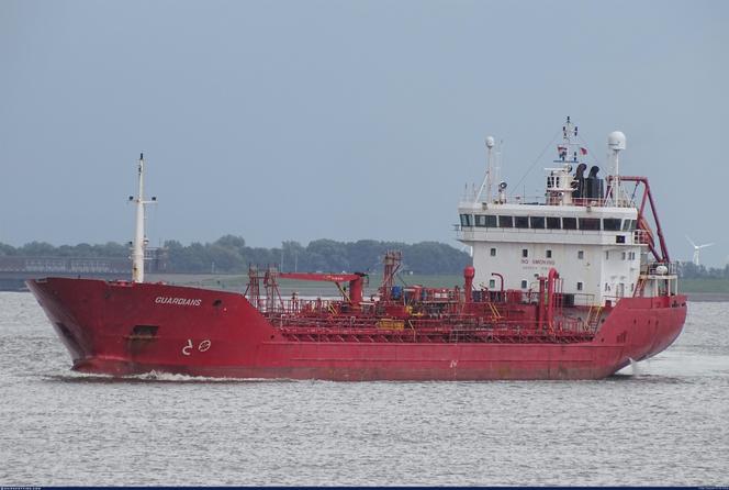 Le « Guardians » arrivant à Delfzijl , aux Pays-Bas, le 10 août 2021.