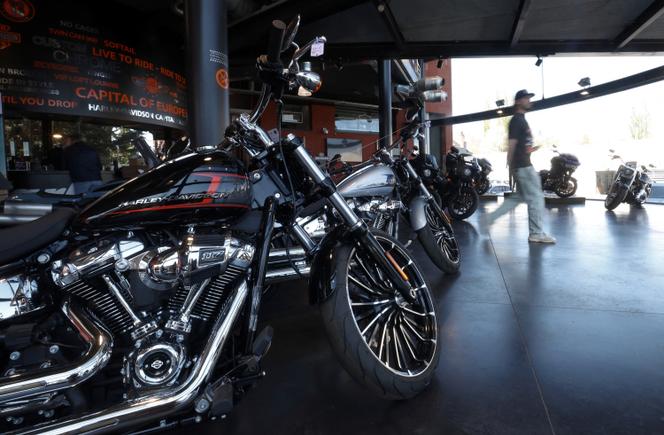 Un magasin de motos Harley-Davidson à Bruxelles, le 8 avril 2025. 