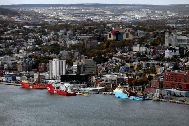Des bateaux de pêche amarrés au port de Saint-Jean, dans province de Terre-Neuve-et-Labrador (Canada), le 17 octobre 2018.