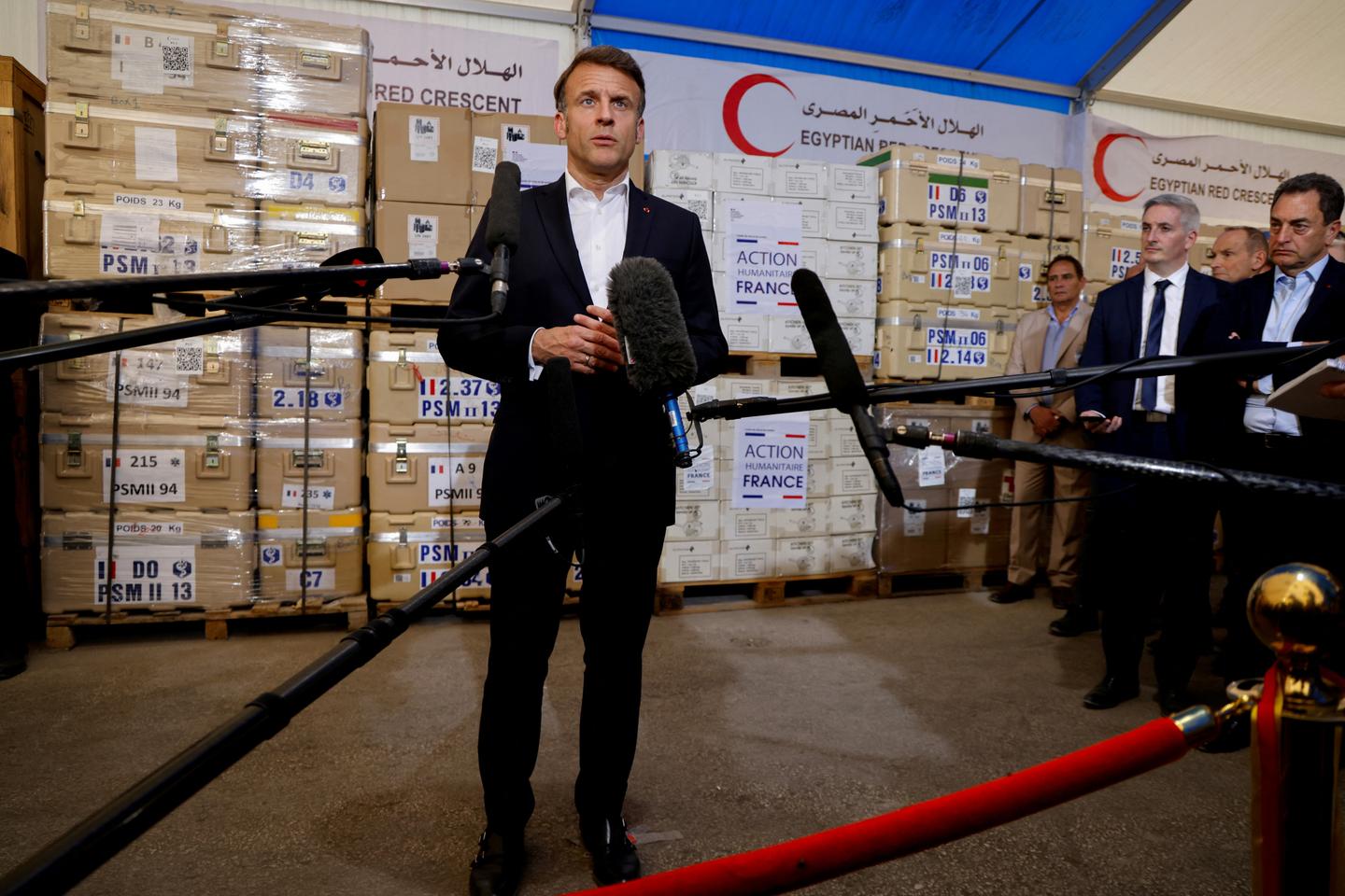 Macron warns against Israel militarizing humanitarian aid to Gaza