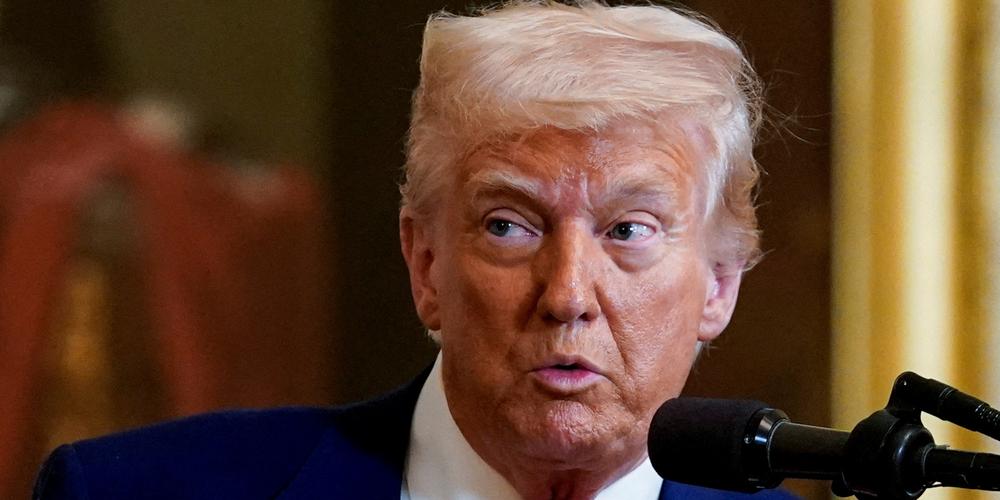 Donald Trump à la Maison Blanche, le 8 avril 2025. - NATHAN HOWARD / REUTERS