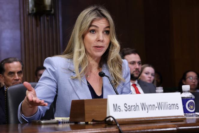 Sarah Wynn-Williams, ancienne cadre de Meta, témoigne devant la sous-commission judiciaire du Sénat américain, à Washington, le 9 avril 2025.