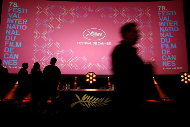 La conférence de presse de présentation de la sélection officielle du 78ᵉ Festival international du film de Cannes, à Paris, 10 avril 2025.