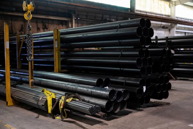 Dans les locaux de HCC, une usine de tubes en acier, à Mendota (Illinois), aux Etats-Unis, le 21 février 2025.
