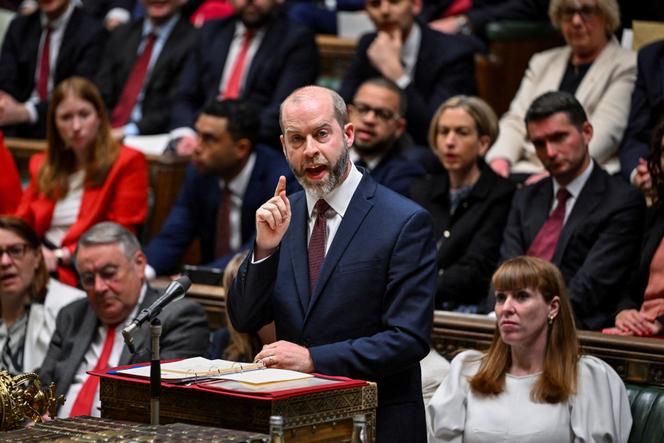 Le ministre de l’industrie et du commerce britanique, Jonathan Reynolds, à la Chambre des communes, à Londres, le 12 avril 2025.