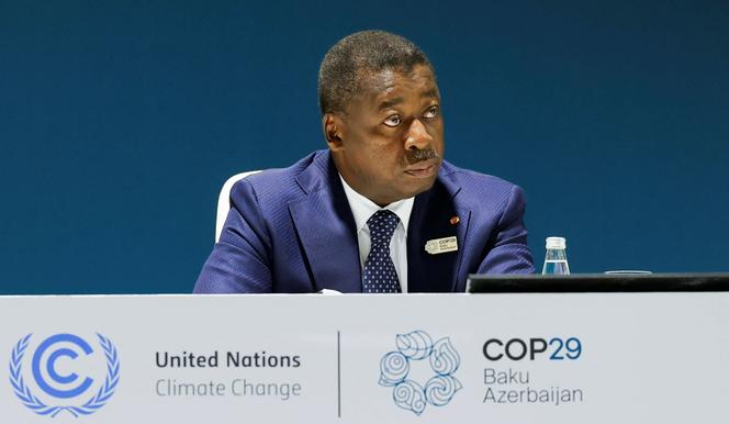Le président togolais, Faure Gnassingbé, à la COP29, à Bakou, le 13 novembre 2024.