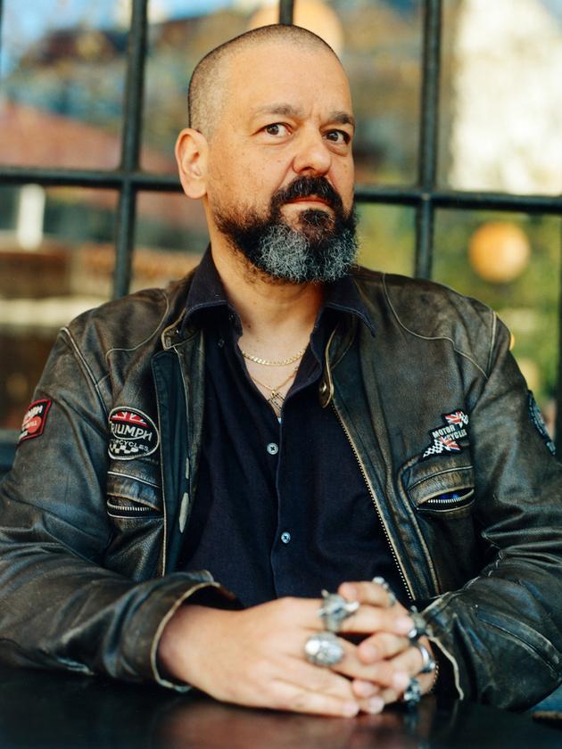 Joann Sfar, in a Parisian café, April 1, 2025.