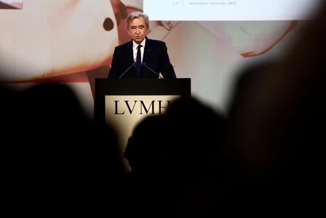 Bernard Arnault, PDG du groupe LVMH, le 17 avril 2025 à Paris.