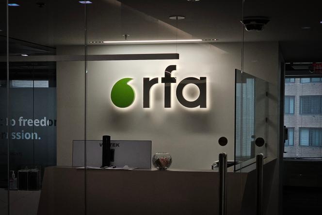 Les locaux de Radio Free Asia, à Washington, le 15 mars 2025.