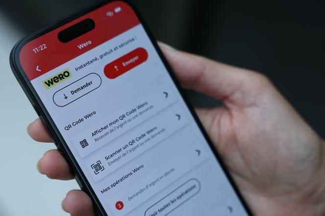L’application Wero, le nouveau système de paiement mobile européen, sur un téléphone portable, le 24 septembre 2024.