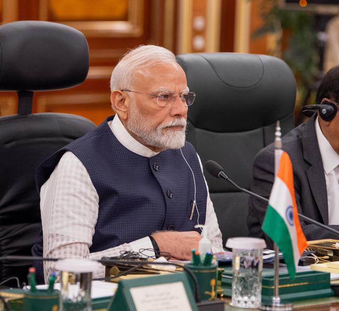 Le premier ministre indien, Narendra Modi, lors d’une réunion du Conseil de partenariat stratégique saoudo-indien, à Djedda (Arabie saoudite), le 22 avril 2025.