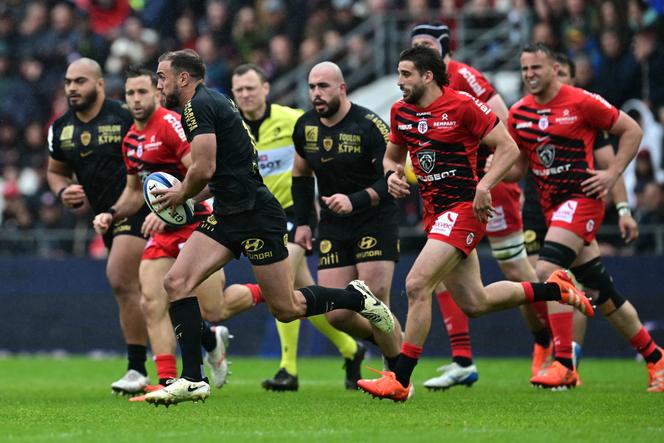 L’arrière de Toulon Melvyn Jaminet, lors du match de Champions Cup face au Stade toulousain, à Toulon, le 13&nbsp;avril 2025.