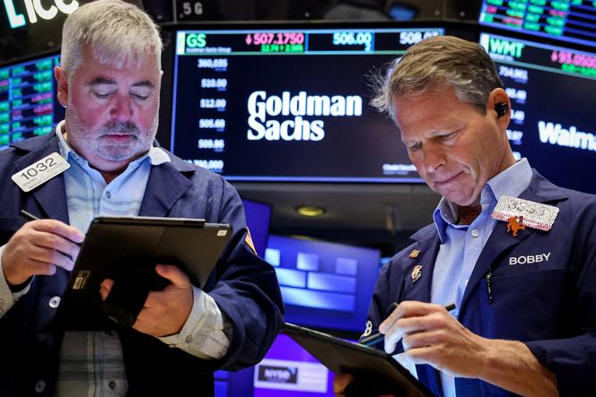 A la bourse de New York, le 14 avril 2025.