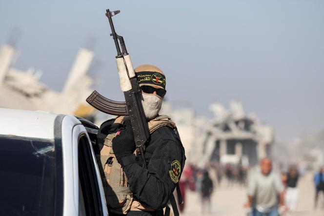 Un militant palestinien du Jihad islamique à Khan Younès, dans le sud de la bande de Gaza, le 30 janvier 2025.