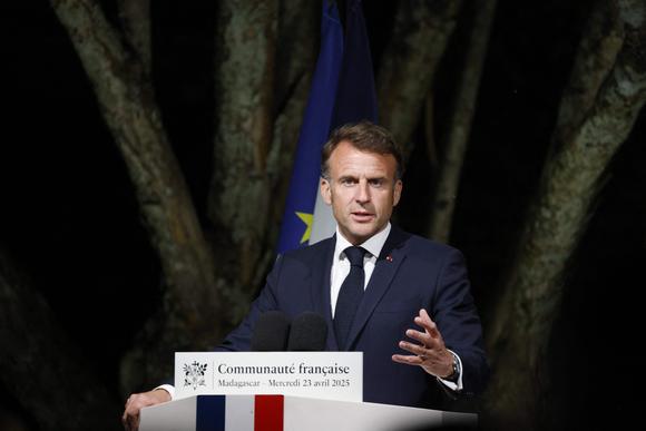 Emmanuel Macron à Antananarivo, le 23 avril 2025.