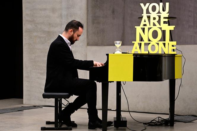 Le pianiste allemand Igor Levit à la James-Simon-Galerie, sur l’île des musées à Berlin, le 14 janvier 2024.