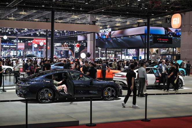 Lors du 21ᵉ Salon international de l’industrie automobile de Shanghaï, le 24 avril 2025.