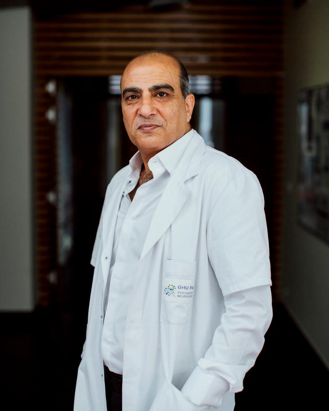 Fadel Afana, psychiatre palestinien, à l'hôpital Sainte-Anne, Paris, le 14 avril 2025.