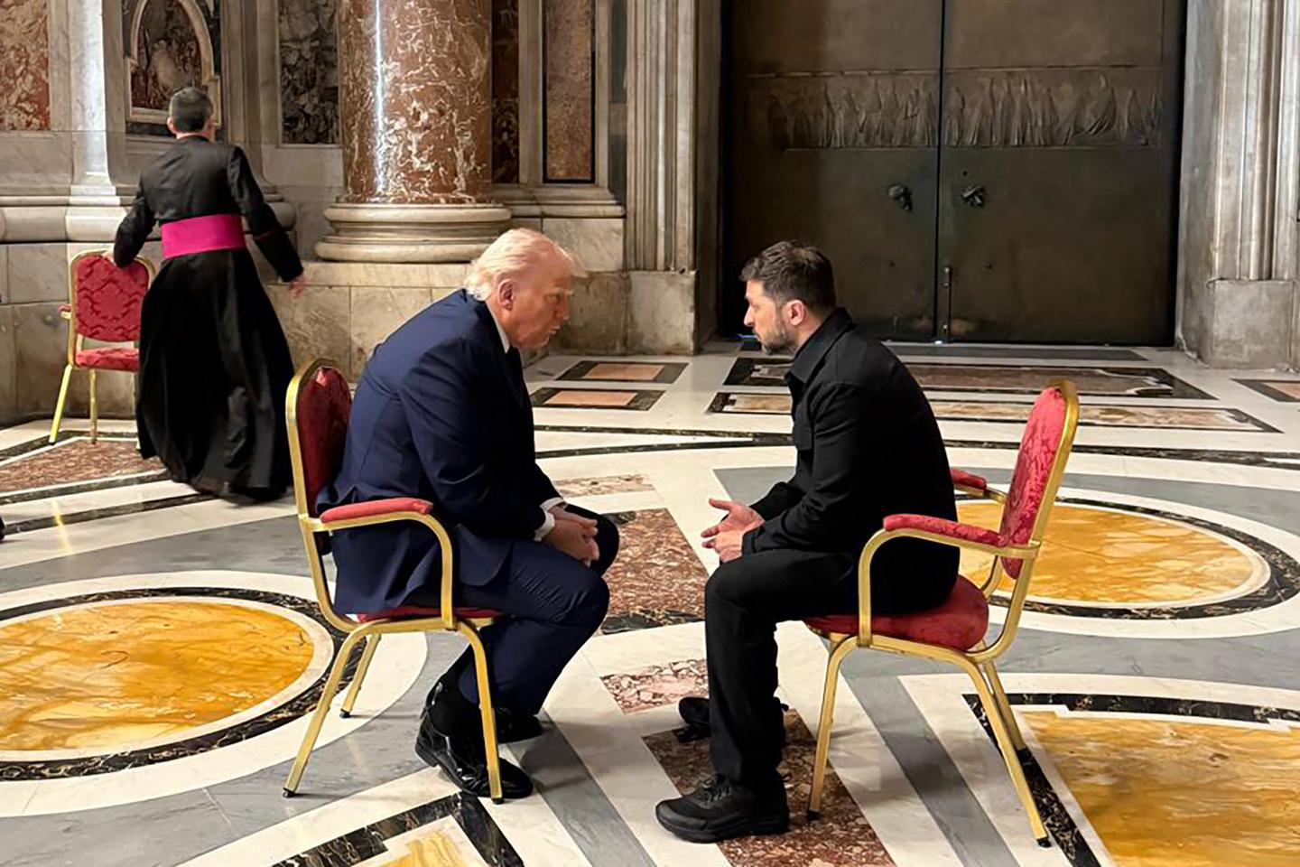 Zelensky and Trump agree to second talk after 'constructive' exchange at pope's funeral