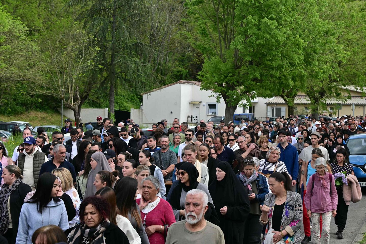 Residents pay respects in silent march for man killed at mosque in southern France