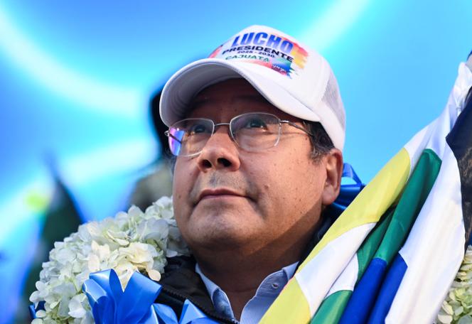 Le président bolivien, Luis Arce, à La Paz, le 28 avril 2025.