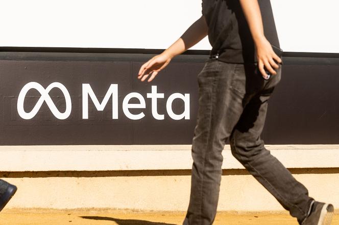 Devant les locaux de Meta, à Menlo Park (Californie), aux Etats-Unis, en octobre 2021.