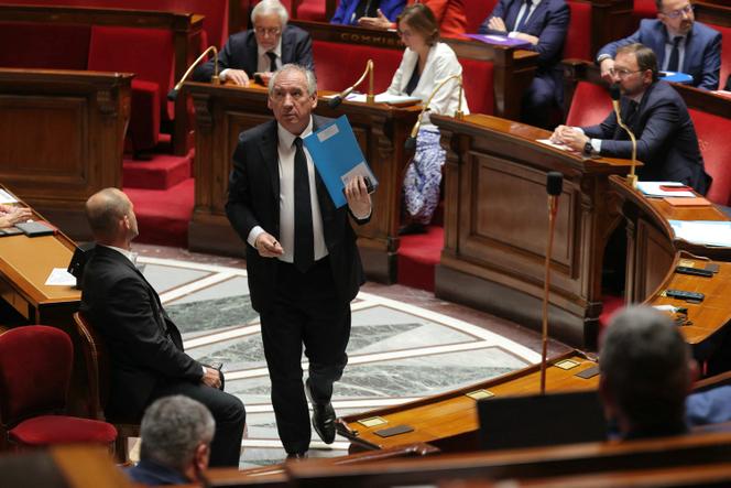 Prime Minister François Bayrou, during the question session in the government, in the National Assembly, April 30, 2025.