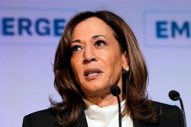 L’ancienne vice-présidente des Etats-Unis Kamala Harris, à San Francisco, le 30 avril 2025.