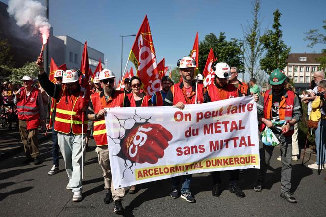 In Dunkirk (North), during the 1ᵉʳ-Mai demonstration.