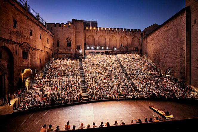 La Cour d’honneur du Palais des papes, à Avignon, en 2022.