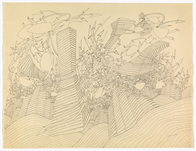 « Sans titre », encre de Chine, de Jean-Michel Folon.