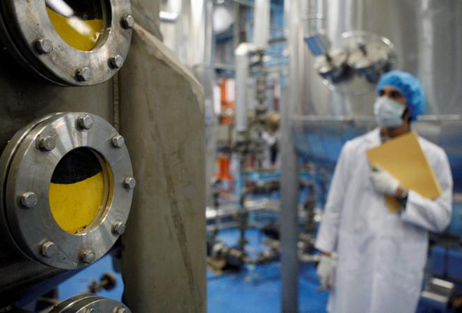 Dans une usine de conversion d’uranium à Ispahan (Iran), en février 2007.