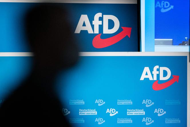Le logo de l’AfD, Alternative für Deutschland, parti d’extrême droite allemand.