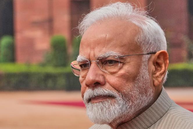 Narendra Modi au palais présidentiel de New Delhi, en Inde, samedi 3 mai 2025.