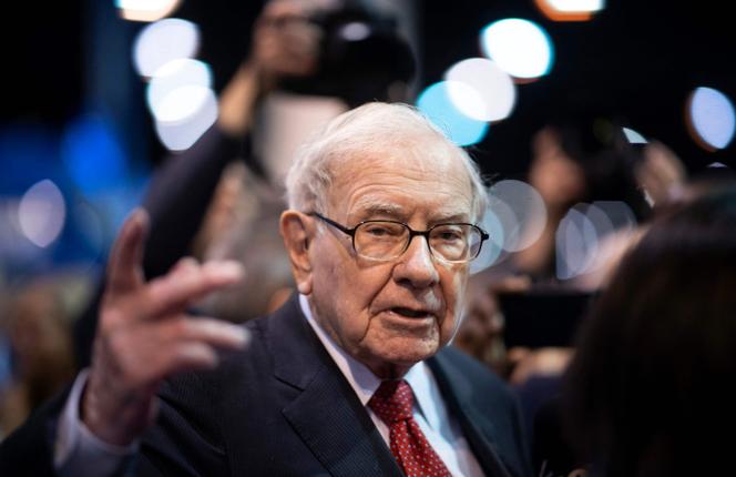 Warren Buffett lors d’une soirée pour les actionnaires de son groupe Berkshire Hathaway, à Omaha, en 2019.
