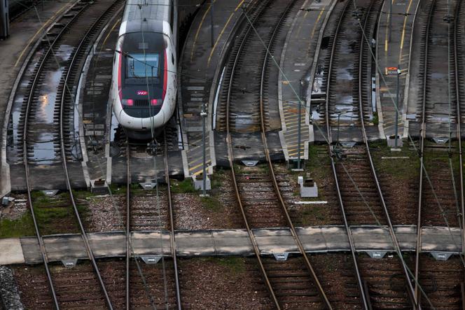 Un TGV à la gare de triage de Charenton-le-Pont, le 16 février 2024.
