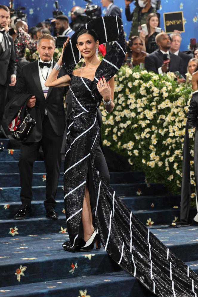 Demi Moore attends the 2025 Met Gala Celebrating 'Superfine: Tailoring Black Style' at Metropolitan Museum of Art in New York City on May 05.