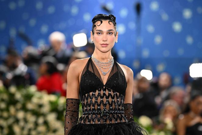 British singer-songwriter Dua Lipa arrives for the 2025 Met Gala at the Metropolitan Museum of Art in New York City on May 5, 2025.