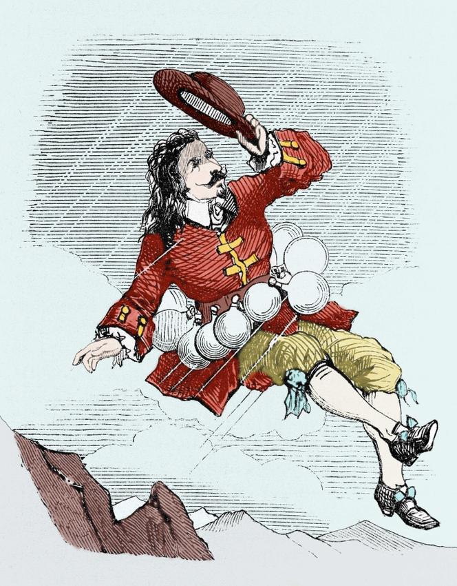 Cyrano de Bergerac, gravure du XIXᵉ siècle.